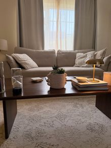 Acacia Wood Bowery Coffee Table - Mint Condition