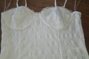 Embroidered strap top