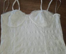 Embroidered strap top
