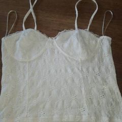Embroidered strap top