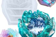 3D Hand Shape Storage Box Moulds Upgraded Large 2-Hands Model Epoxy Casting Resin Mould Ashtray Molds Silicone Jewelry Storage Mold for Jewelry Box Candy Tray Candle Holder Home Decorations (FREE POSTAGE)
