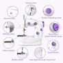 Sewing Machine, Adjustable 2-Speed Double Thread Sewing Machines,Portable Multifunctional Electric Sewing Machine for Beginners with Sewing Kit (FREE POSTAGE) Image 2