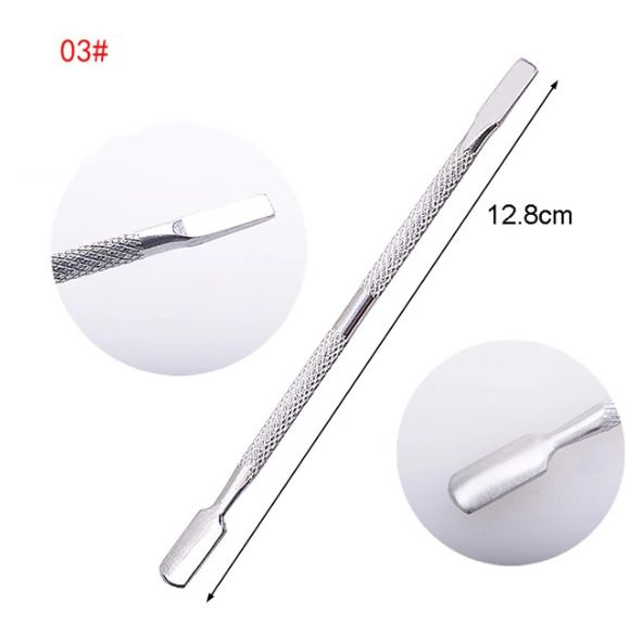 Double Head Cuticle Pusher Dead Skin Remover