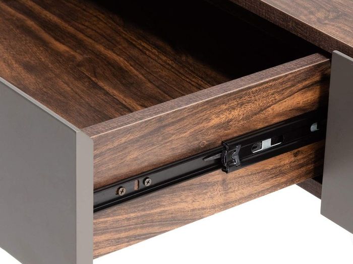 _Desk with drawers 120x50 computer desk - walnut color Office desk, work desk, study desk, wood bedroom