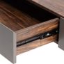 _Desk with drawers 120x50 computer desk - walnut color Office desk, work desk, study desk, wood bedroom Image 5