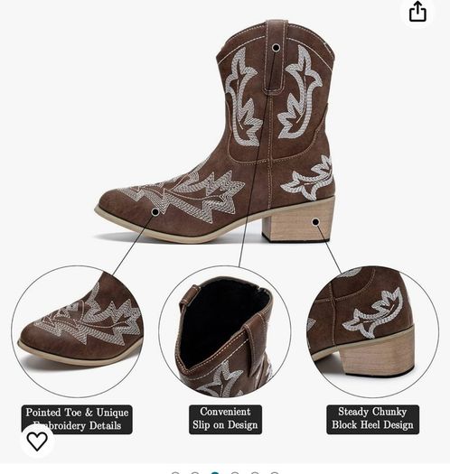 Women's Cowboy Boots ankle size 5