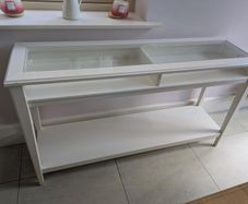 Hall table 50euro ONO (white, Glass top)