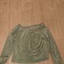 Green Velvet Pants and sweatshirt Image 3