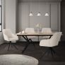 Industrial Kitchen Table with Steel Frame Height-Adjustable Screw Feet 6 People Image 5