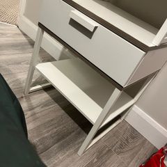 Bedside lockers x 2 white