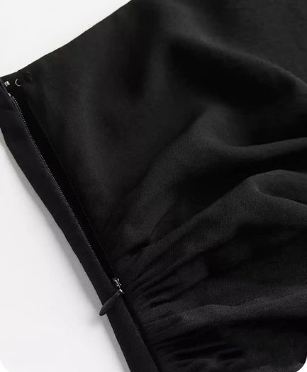 Black H&M Draped One-shoulder Dress, size 10