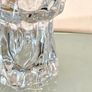 Vintage German Glashutte Bark Vase / Candleholder, Mid Century Glass Image 10