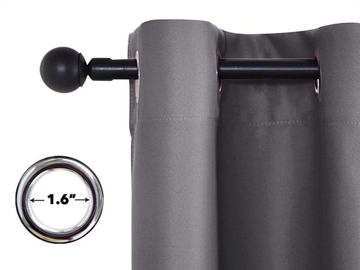 MULTIPLE SIZES AVAILABLE Grey Blackout Curtains - Super Soft Curtains for Bedroom Eyelet Curtains 46 x 54-inch Drop Noise Reduce Curtains for Living Room/Home Office, 2 PCs, Grey (FREE SHIPPING)