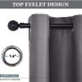 MULTIPLE SIZES AVAILABLE Grey Blackout Curtains - Super Soft Curtains for Bedroom Eyelet Curtains 46 x 54-inch Drop Noise Reduce Curtains for Living Room/Home Office, 2 PCs, Grey (FREE SHIPPING) Image 6