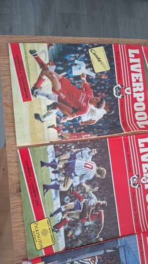 Vintage Liverpool FC programmes x12