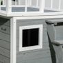 Dog House, Rooftop Terrace, Stairs, Window, Ground Clearance, Natural Wood, Light Gray, 121 x 77 x 78cm Image 4