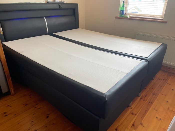 Bed with LED lights