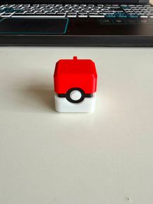 Square Poke Ball Keychain
