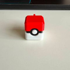 Square Poke Ball Keychain