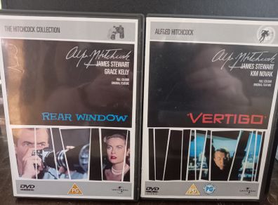 Rear Window & Vertigo Dvd Bundle Collection James Stewart Alfred Hitchcock Thriller Movies