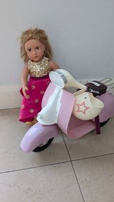 Our Generation Doll & Pink Retro Scooter