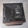 Brown Leather Puff Image 3