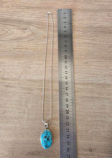 New Moon Jewellery Tibetan Turquoise Pendant Sterling Silver 925  New
