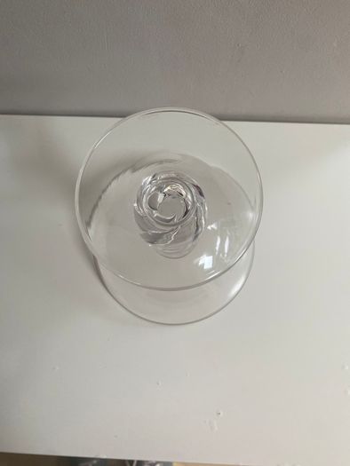 Fabulous Dartington tall 19.75 cm crystal Glass  compote dish,