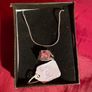 925 Sterling Silver Necklace & White Metal Ring. Image 2
