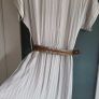 Gila Grunert Vintage Grey & White Vertical Striped Midi Dress with Pockets Sz 12-14 Image 6