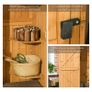 Garden Shed Vertical Utility 3 Shelves Shed Wood Outdoor Garden Tool Storage Unit Storage Cabinet, 77 x 54.2 x 179cm - Natural Image 6