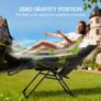 Zero Gravity Chairs Set of 2, Folding Sunloungers Reclining Garden Chairs with Cup Holder Image 3