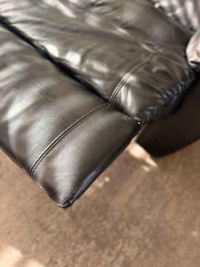 Black Leather Recliner Armchair