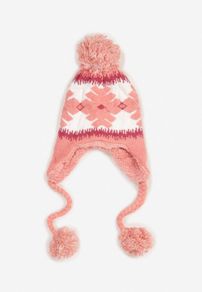 Funky Winter Hat with Braids - nice gift