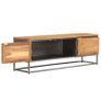 TV Cabinet Recycled Teak and Steel 120x30x40 cm Image 6