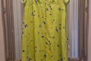 Stunning French connection lime green and cobalt blue dress