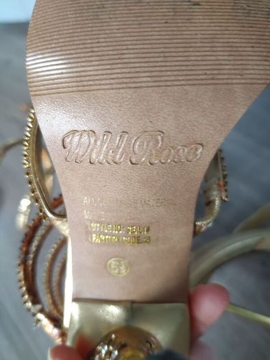 gold snake heels size 2-2,5 worn twice