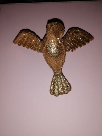 Pair of Gold Shimmering Hummingbirds