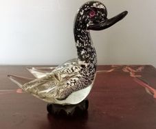 Vintage Murano Art Glass Duck Figurine.