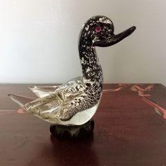Vintage Murano Art Glass Duck Figurine.