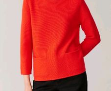 COS 100% Merino Wool Sweater Red Size XS