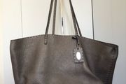 Fendi metallic shopper bag