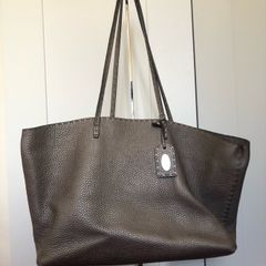Fendi metallic shopper bag
