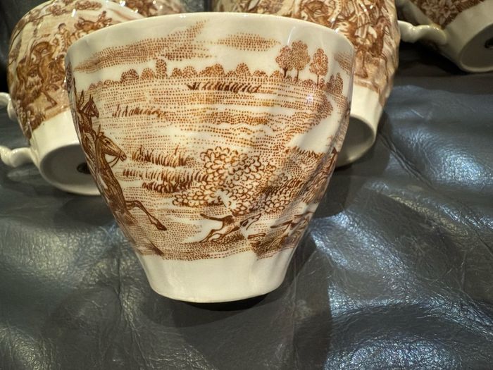 Alfred Meakin Brown Staffordshire  6 Teacups