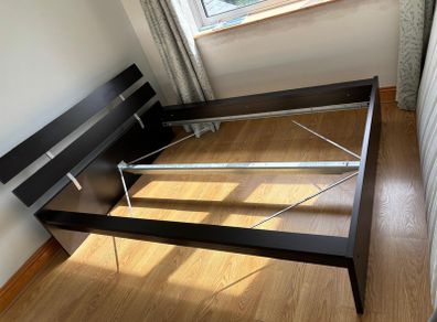 Double bed frame and bedside locker