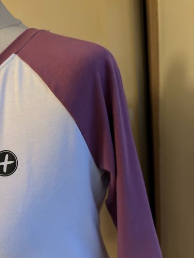 Gym and Coffee White and Purple T Shirt - Size S