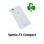 Sony Xperia Z1 Compact Back Battery Cover Glass Plate Housing Replacement Black/White Image 2