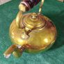 Vintage Brass Kettle & Stand Image 2
