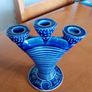 Blue Ceramic 3x Candle Holder Image 8