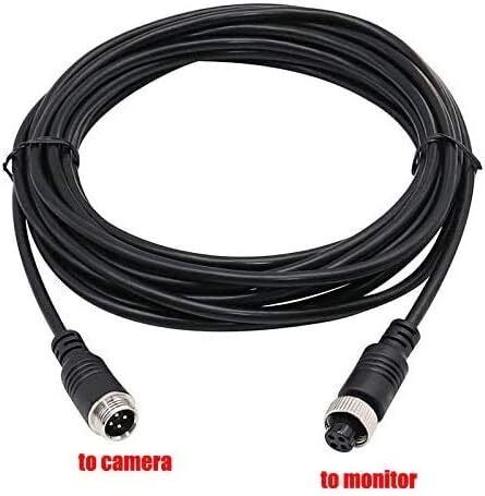 10M Car Video 4-Pin Aviation Extension Cable Waterproof Shockproof for CCTV Rearview Camera Truck Trailer Camper Bus Motorhome Vehicle Backup System